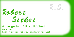 robert sitkei business card